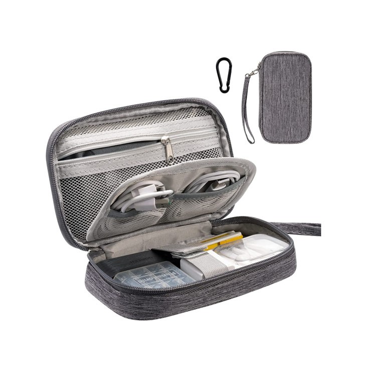 Electronics/Accessories Soft Carrying Bag, Travel Gadget Organizer Bag for Cords USB Cables SD Cards MP3 Player