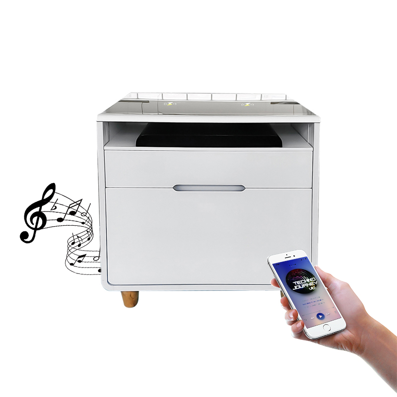 Modern Luxury Smart Bedside Table Night Stand Set With Cooling Fridge Drawers For Bedroom Bed Side