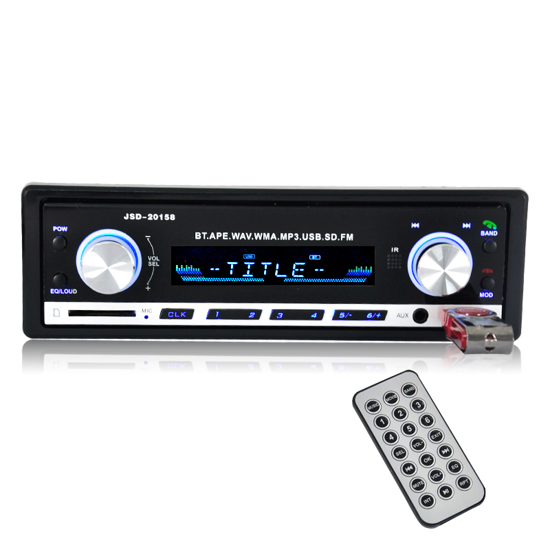 Фиксированная панель Автомобильный MP3-плеер один din FM SD USB AUX bT Радио стерео для автомобиля