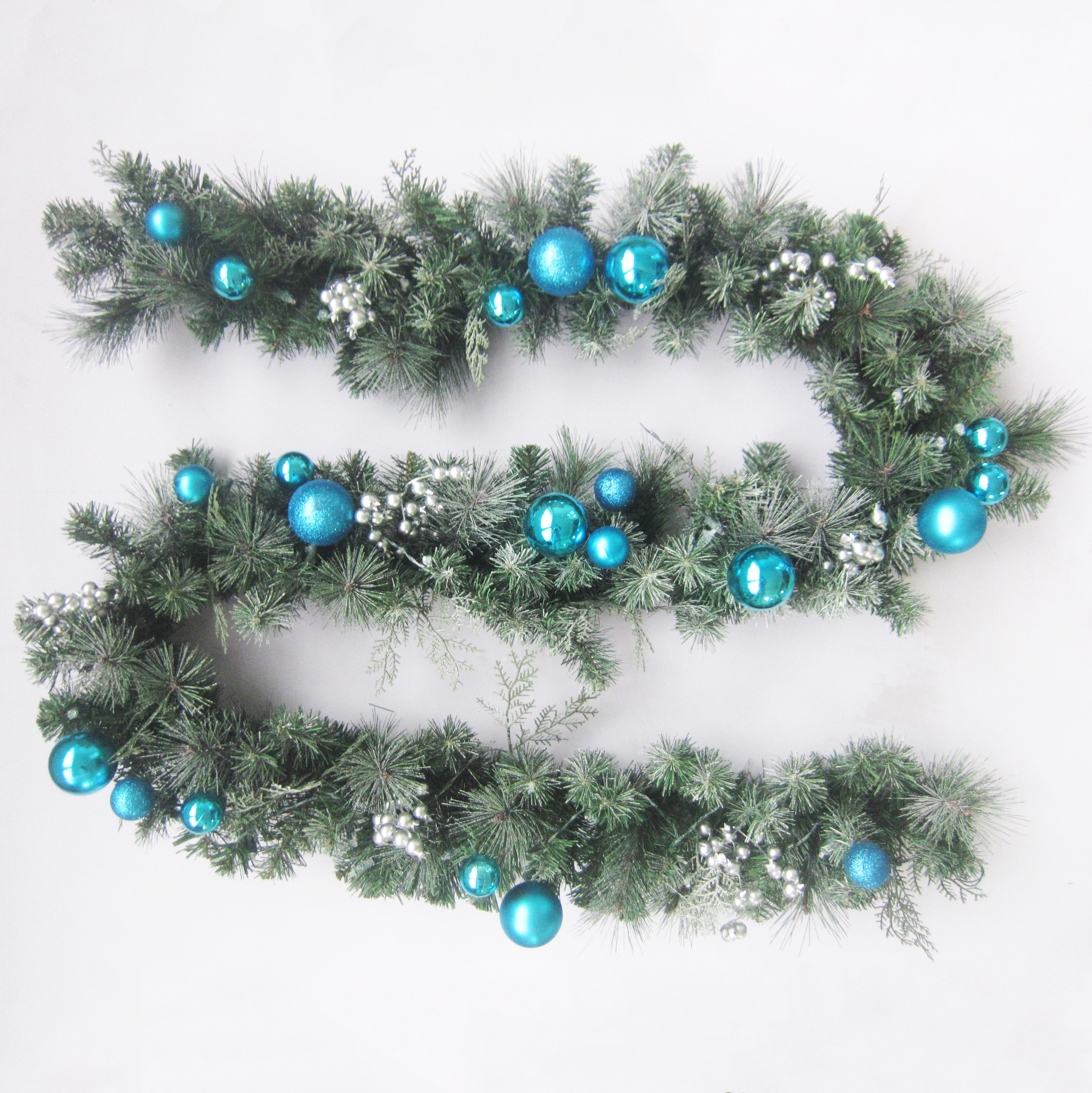 2.7m Artificial Christmas garlands Merry Christmas Outdoor Decoration Garland Lake blue led lighted garlands for wedding