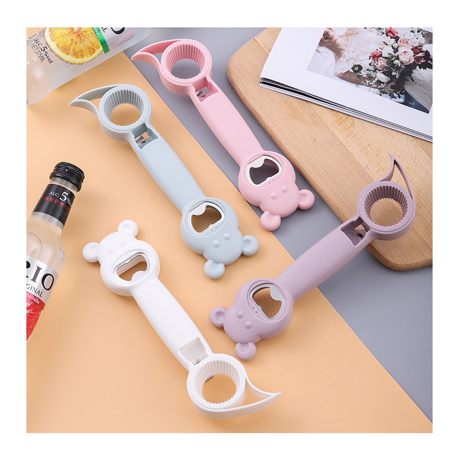 Wholesale multi functional four in one bottle opener home cans bottle cap twister creative cans beer bottle opener
