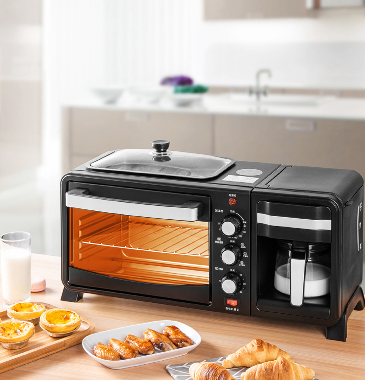 1600W 3 in 1 multifunctional breakfast maker sandwich machine removable and coffee maker