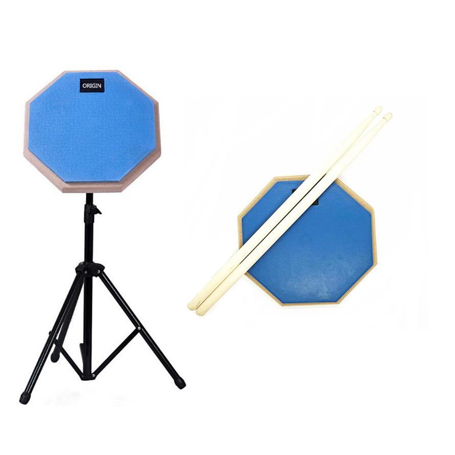 Colorful Rubber Drum Practice Pad With Stands 8"