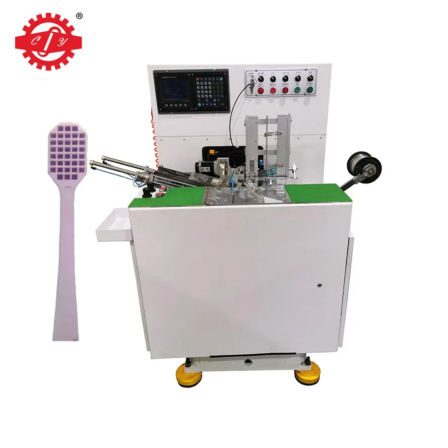 2020 New Intelligent 4 axsi Two Colors CNC Tufting Square Hole Surface Fuji Motor Toothbrush Making Machine