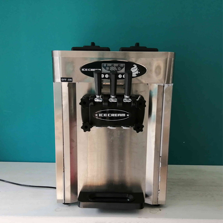 Table top rainbow ice cream machine three flavors soft ice cream machine