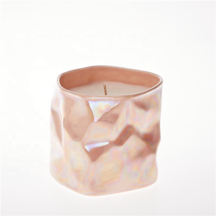 Customized Packing Mini Pink Champagne Scented Soy Wax Candles for Jars