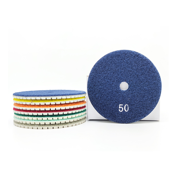 TACAR best 7step dry terrazo abrasive floor quartz diamond hand polishing pad kit for granite stone
