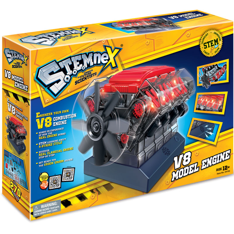 Комплект v8 «сделай сам», паровой игрушечный двигатель, Модель рабочего двигателя 1:3, модель двигателя dm118 v8 для взрослых с 8 цилиндрами