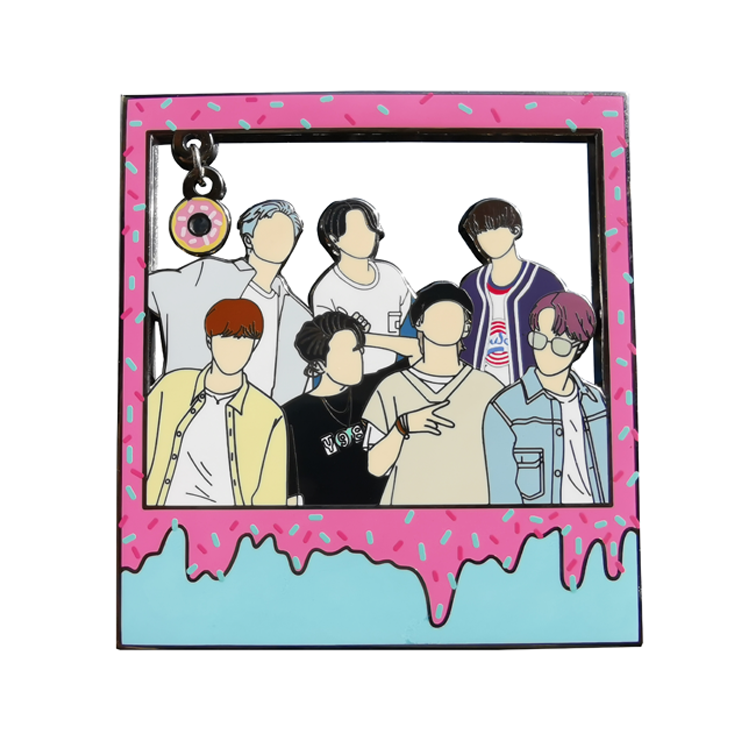 Металлический значок на заказ idol BTS, мягкая жесткая эмалированная булавка на лацкан