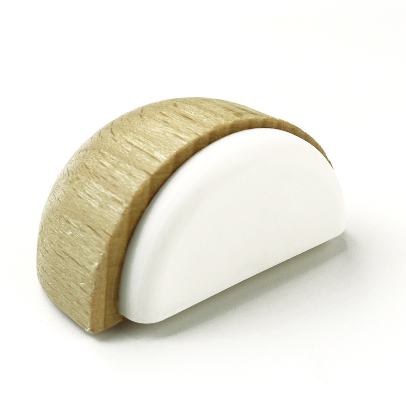 Wooden Round Rubber Wood Stop for Door Stopper Wall Protector