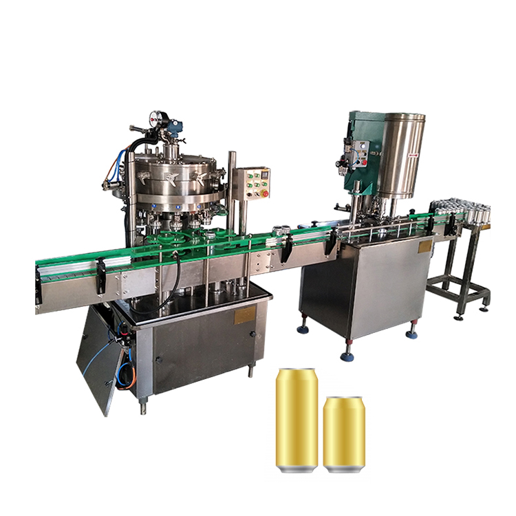500-1800 Cans Per Hour Small Carbonated Drink / Beverage Beer Canning Machine
