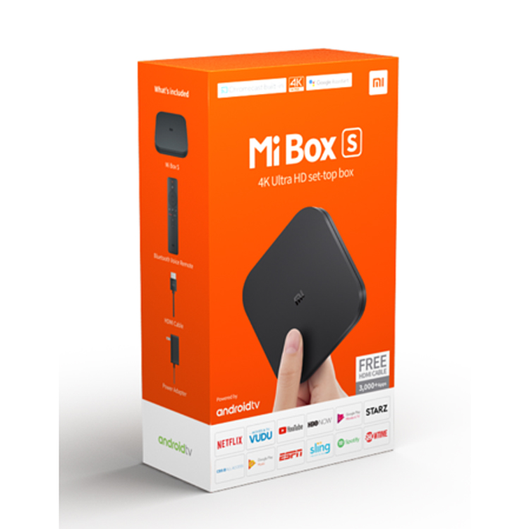 Глобальная версия Xiaomi Mi TV Box S 4K HDR Android TV Streaming Media Player и Google Assistant Remote Smart TV MiBox S