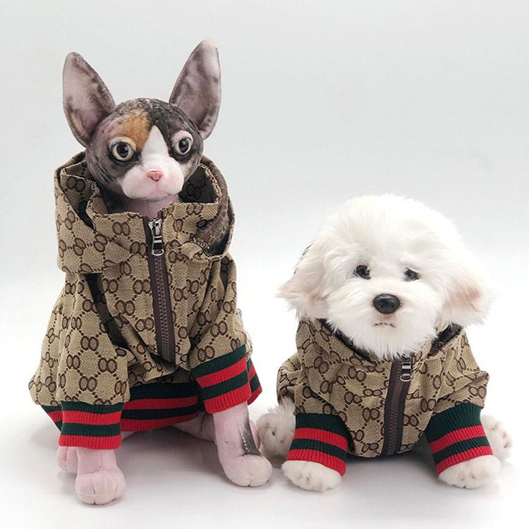 wholesale Fashionable waterproof pet cat coat luxury dog clothes zipper dog jacket
