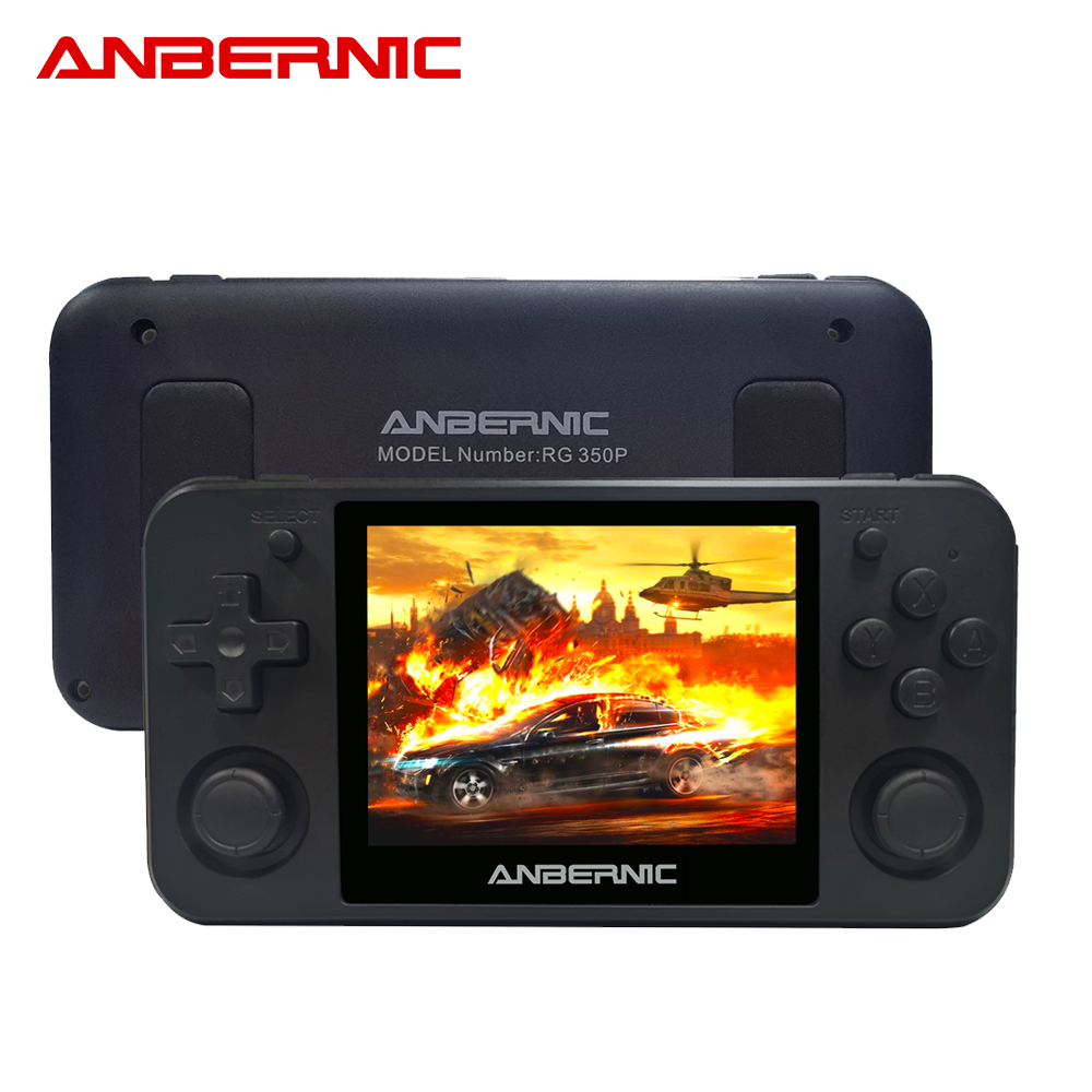 Ручной игровой плеер ANBERNIC RG350 RG350P, HD видео плеер PS1 64 бит IPS Opendingux, карманная портативная игровая консоль в стиле ретро