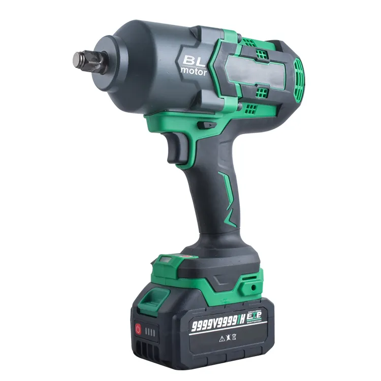 Factory Price 4.0Ah Battery Capacity 21V 1300N.M Torque Brushless Electric Impact Wrench 1/2
