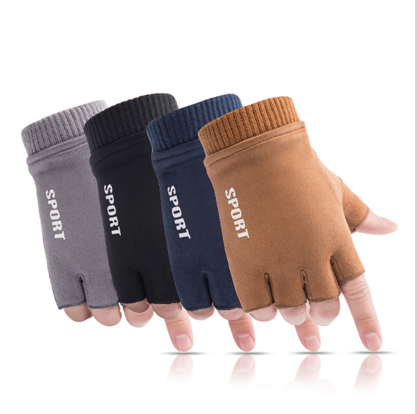2020 hot sales ylm Sheepskin Gloves Woman Winter Thickening and warmth Swallow Gird Suede Non slip cotton gloves