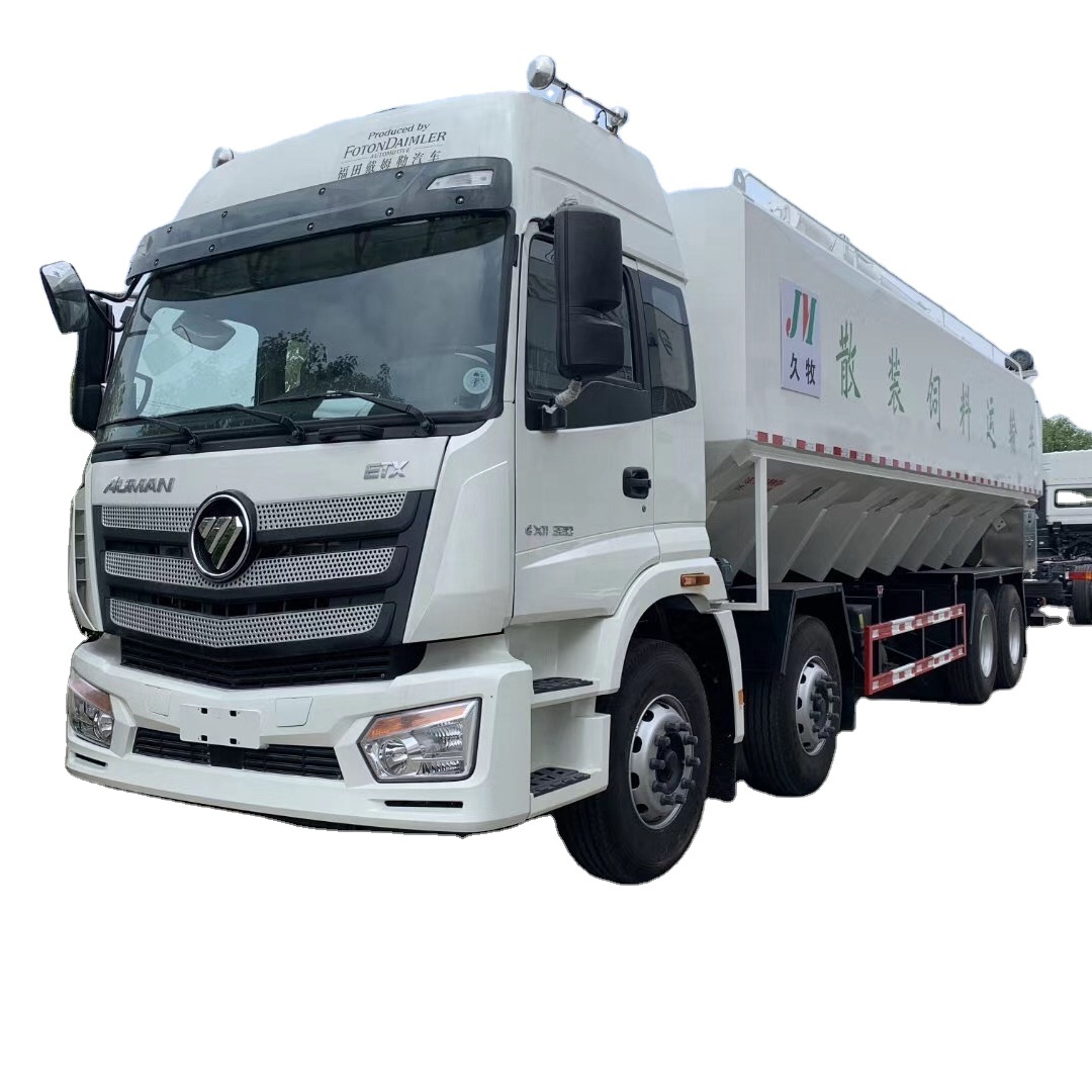 FOTON 8x4 Автоцистерна для подачи корма на продажу AUMAN 12 колесный Автоцистерна для перевозки кормов горячая Распродажа на Филиппинах 4 бункера для подачи корма