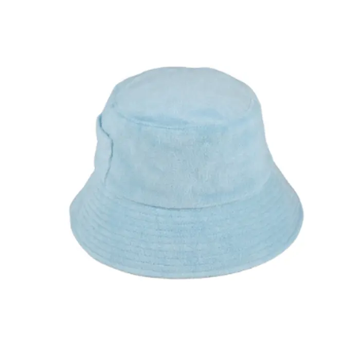 Cotton Terry Towel Embroidery Daily Bucket Hat With Pocket Hat