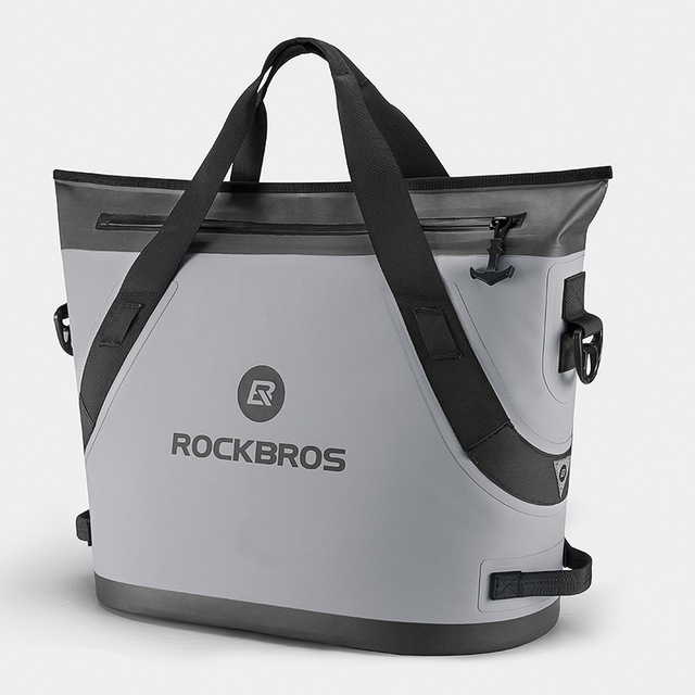 ROCKBROS Extra Large Denim Insulated Lunch Bag for Food BPA free Outdoor Picnic Waterproof Wine Ice Cooler Bag