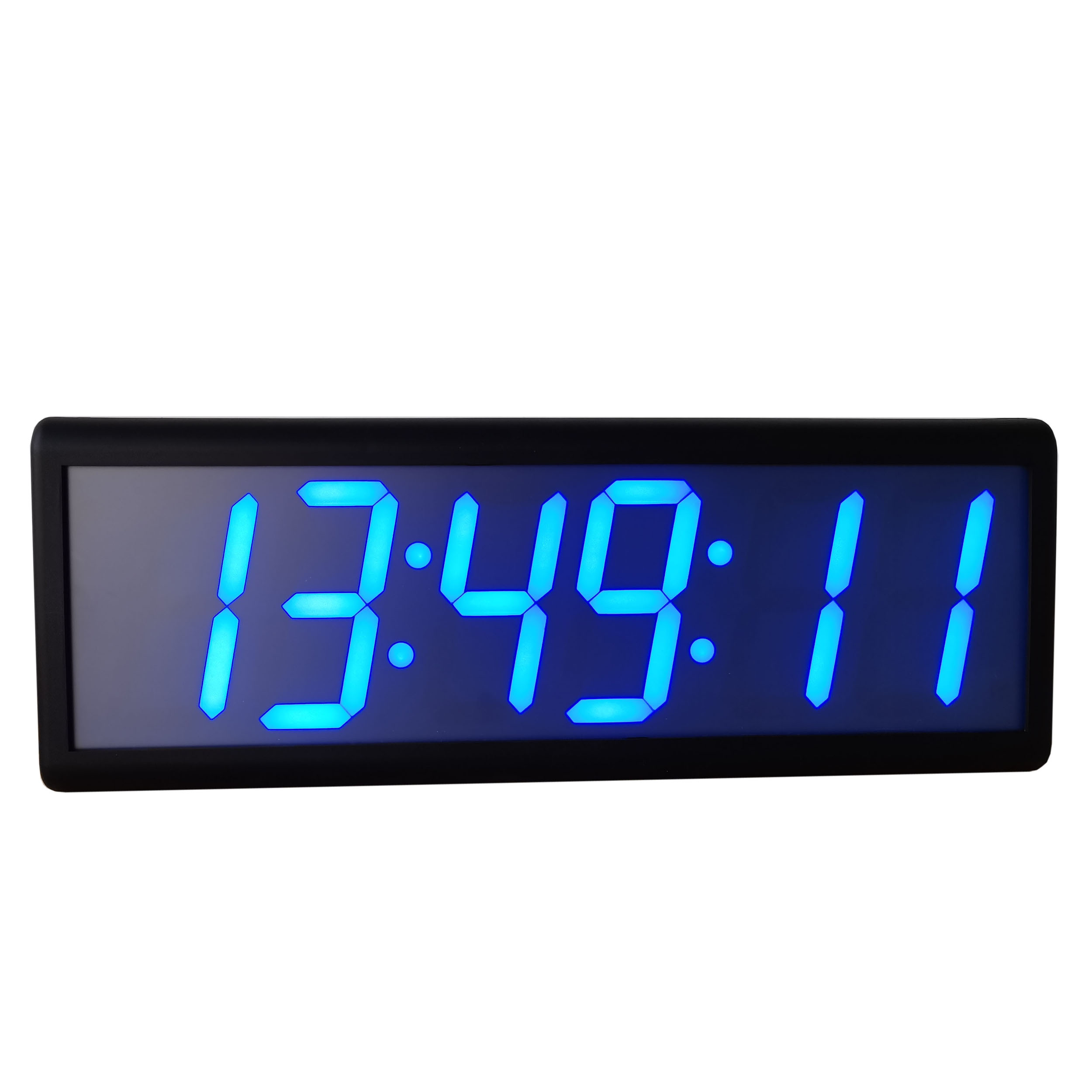 Bule 4" LED 6 Digits, NTP PoE Network IP Wall Clock, Double Face