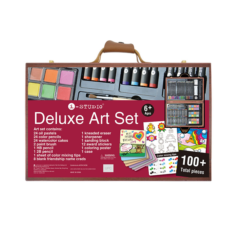 RTS professional art kit drawing pencil wooden box art sets for children functional art set drawing