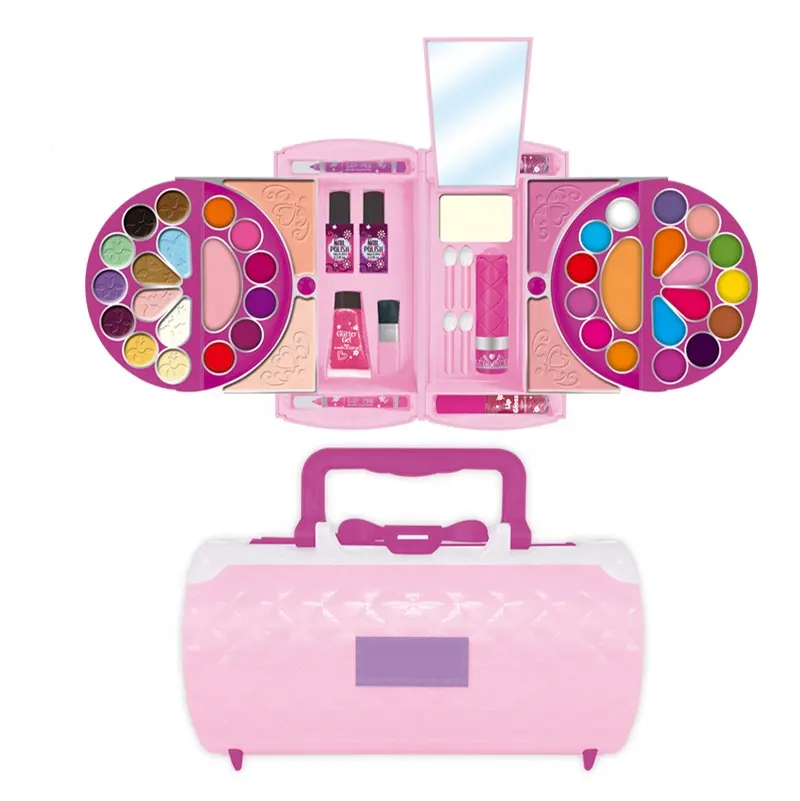 Jinying hot selling kids beauty toy washable cosmetic makeup kit party pretend toys make up set for girls play house toys