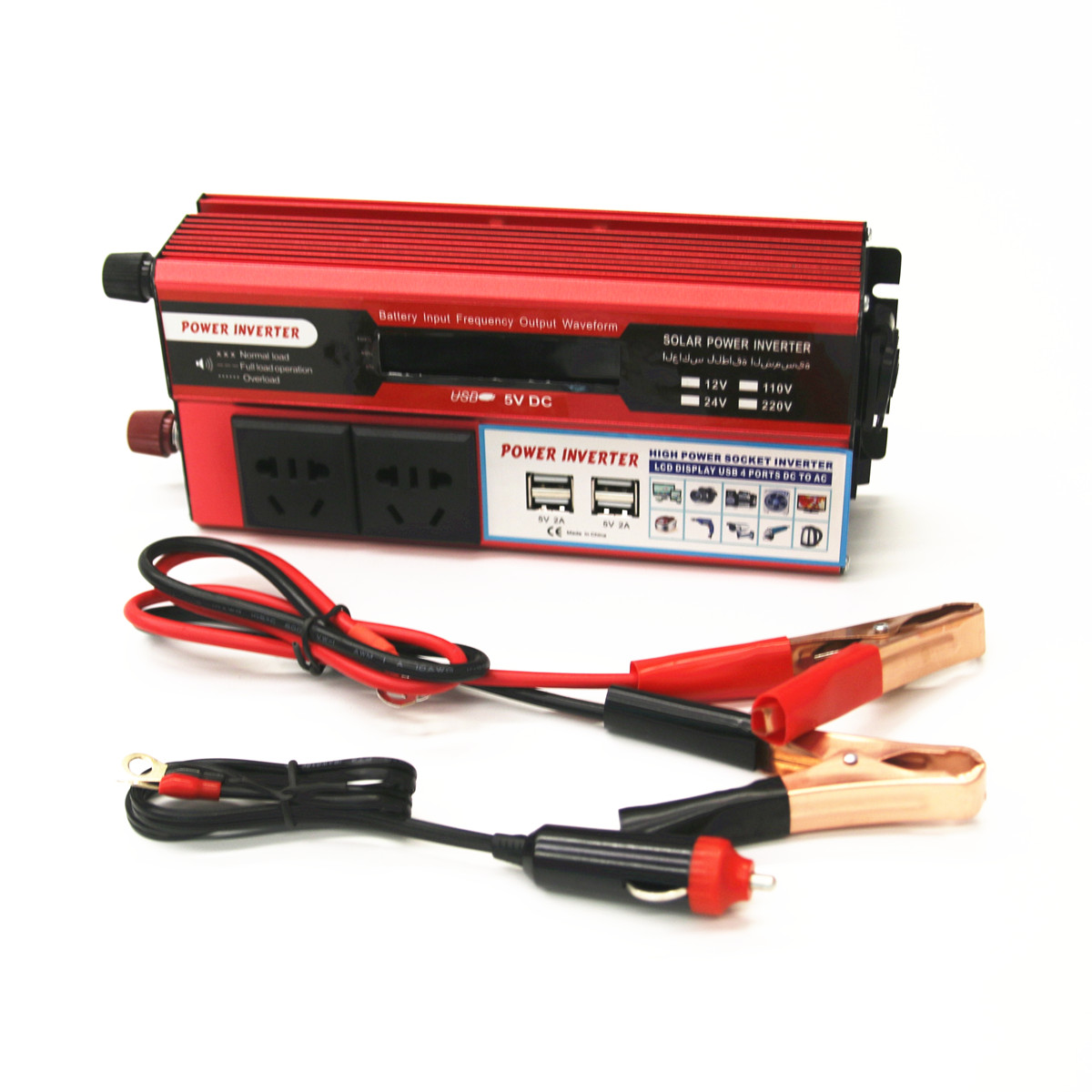 500W Single Phase Converter 12V 220V Modified Sine Wave Inverter with LCD Display
