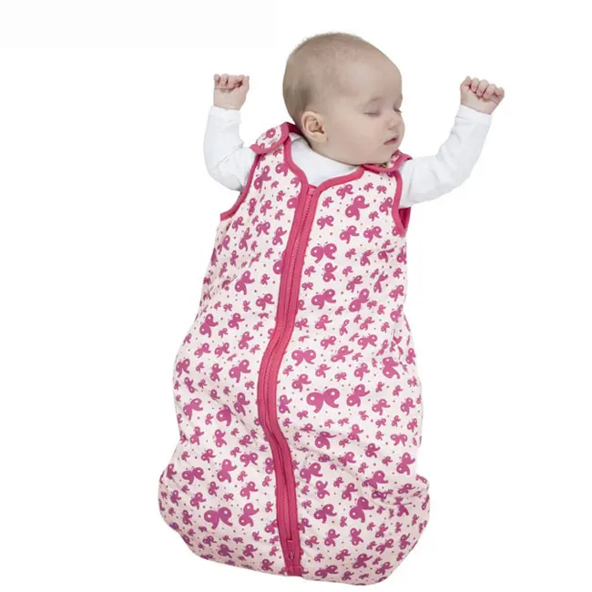 Wholesale costume sleeveless newborn sleep sack cotton baby sleeping bag
