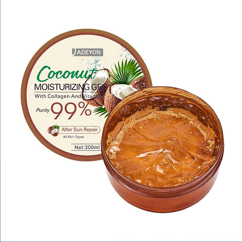 Wholesale OEM Private Label 300ml Bulk 100 Natural Pure 100% Moisturizing Smoothing Organi ccoconut Aloe Vera Gel for Face