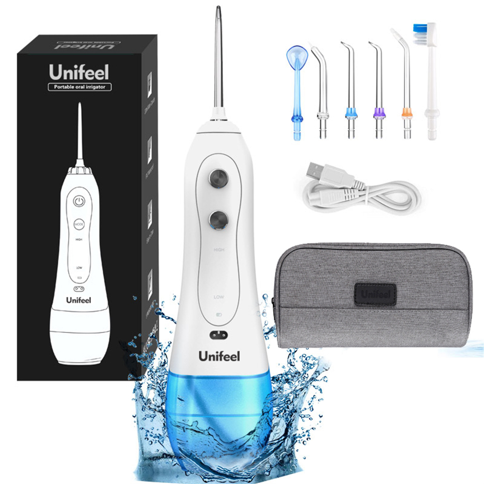Unifeel беспроводной очиститель зубов медиа 5 режимов электрический ирригатор полости рта Вода Flosser зубные зубы Flosser