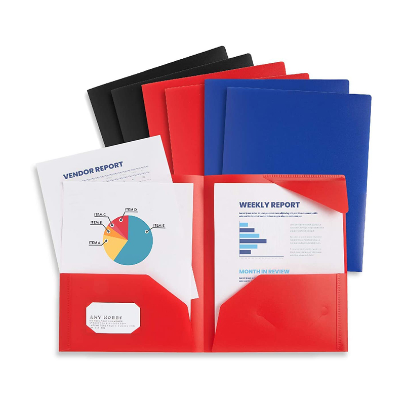Reinforced Corners Durable 2 Pocket Folder with Corner Flaps Inside to Hold Papers in Place Two Pocket Folders