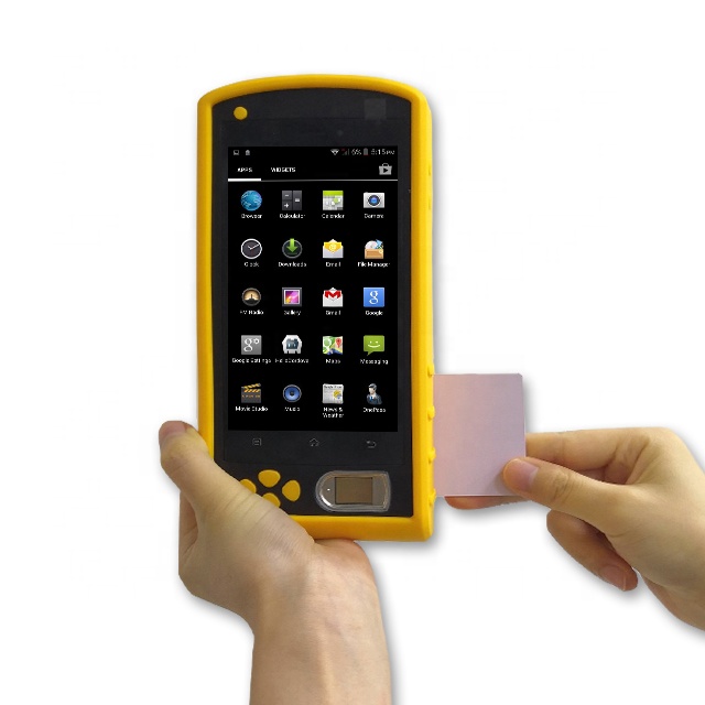 Бесплатный SDK HF-FP05 2D штрих-кода NFC карта посещаемости времени по отпечаткам пальцев студентов отправки SMS дополнительный палец считыватель ручной