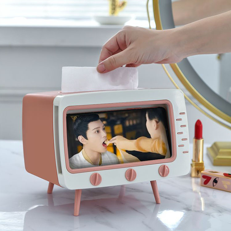 Creative TV tissue box household kitchen living room tissue box multifunctional mobile phone holder car tissue box