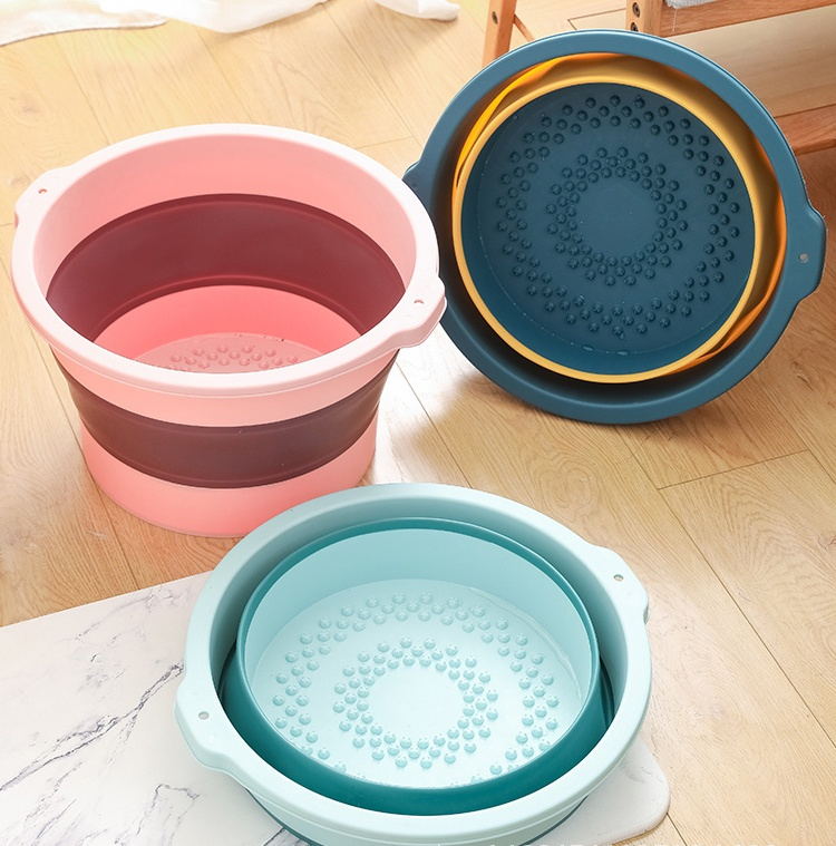 Multifunction Outdoor Plastic Foldable Bucket Portable Folding Water Round Tub