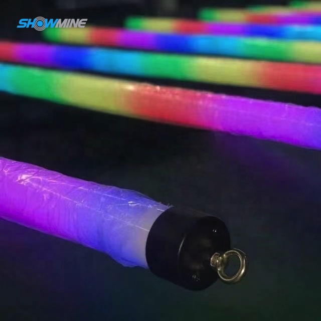 360 degree led RGB digital tubes cell app control cloudy tubes rain proof 12v 60 pixels dia 40*100cm length