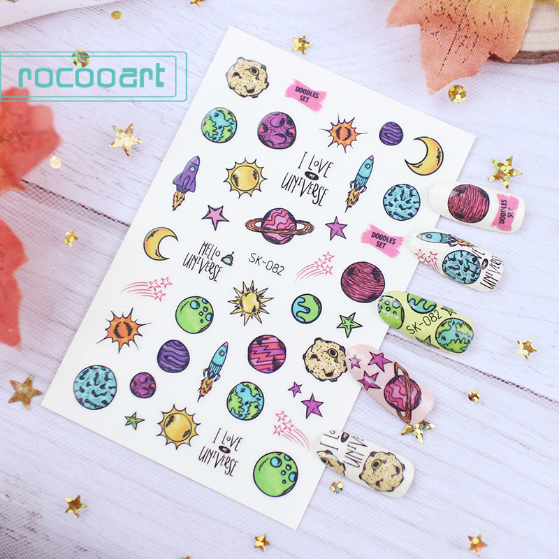 Cartoon Fruit Self-adhesive Nail Decals for Girls 3D Stickers for Fingernails Toenails Nail Art Stickers Accessories for Kids
