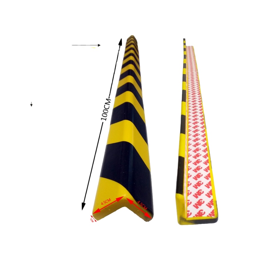 Machine protection anti-collision sticker, black and yellow polyurethane PU anti-collision strip, high-density foam anti-collisi