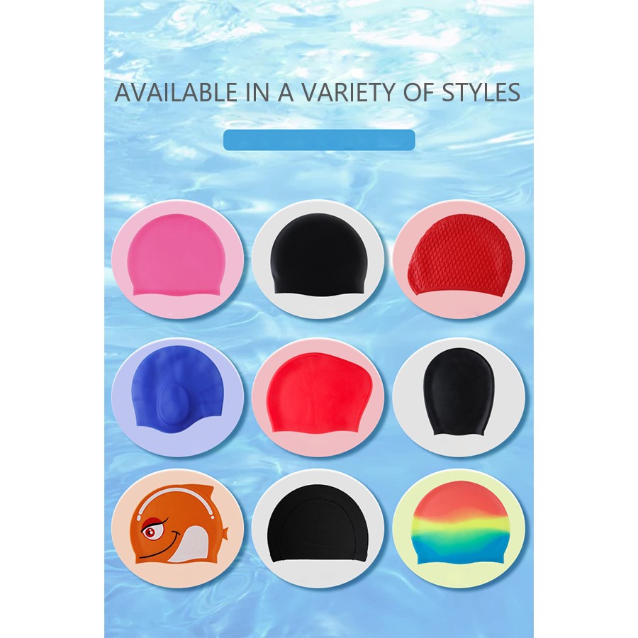 High quality Eco-friendly customizable swim hat silicone seamless swim hat for adult and kids