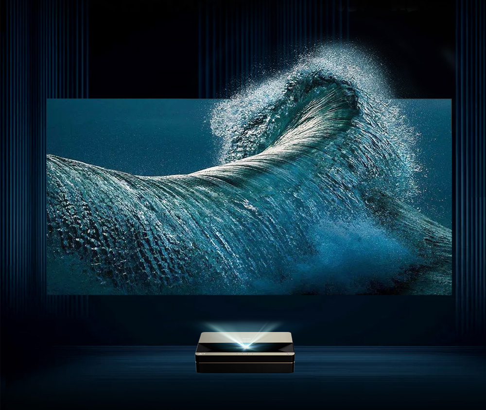 Changhong B8U Laser 4K Projector 2300ANSI Lumens Ultrashort Focus Home Theater Android 11.0 Smart TV with 3D MEMC
