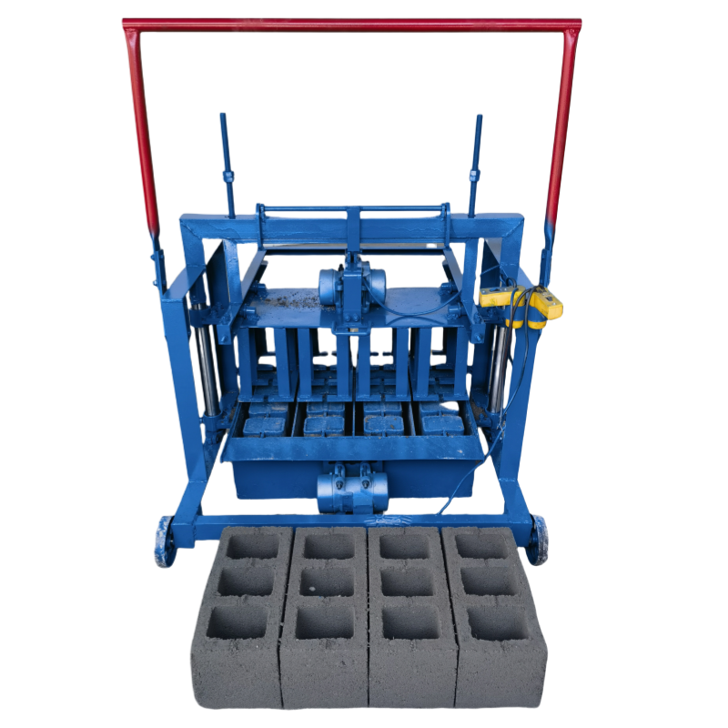 Efficient production direct push cement brick making machine, small mobile concrete block molding machine