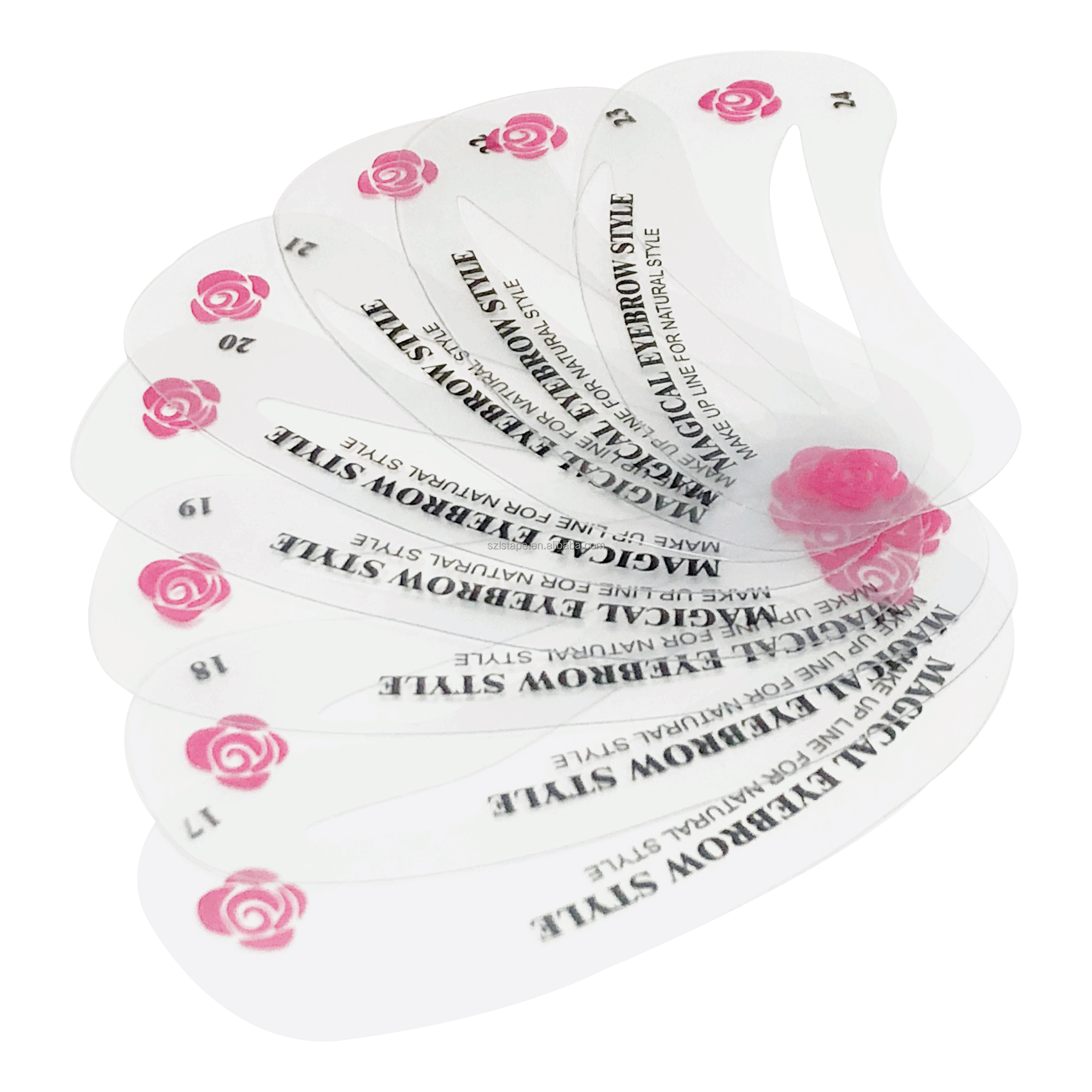 Custom High Quality 24 Different Styles Shaping Eye Brow Stencil