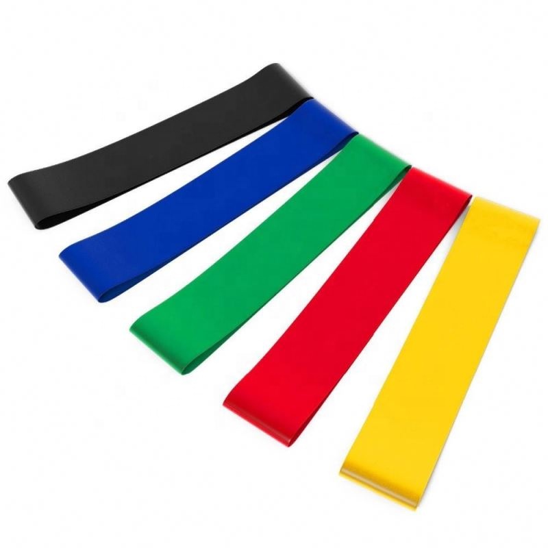 Exercise Fitness Resistance Latex Mini Loop Band 5pcs Set For Home Gym