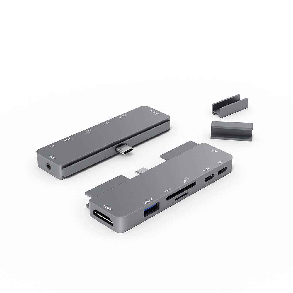 Portable Multiports USB Type C Adapter USB-C Hub for Mac-book 7 in 1 Hd-mi 4K adapter Oem Odm