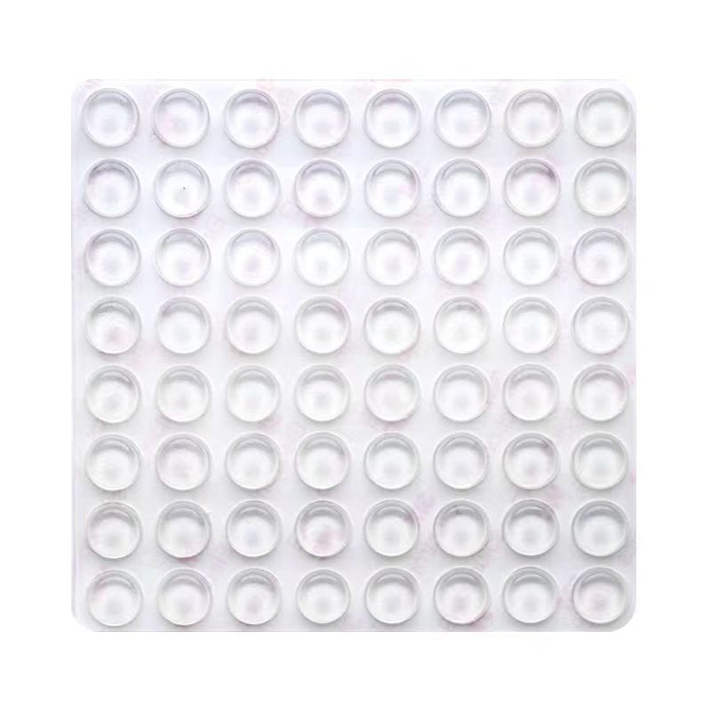 High Adhesive Transparent Silicone Rubber Bumper Feet Anti-collision Clear Drawer Bumpers Pads for Kitchens