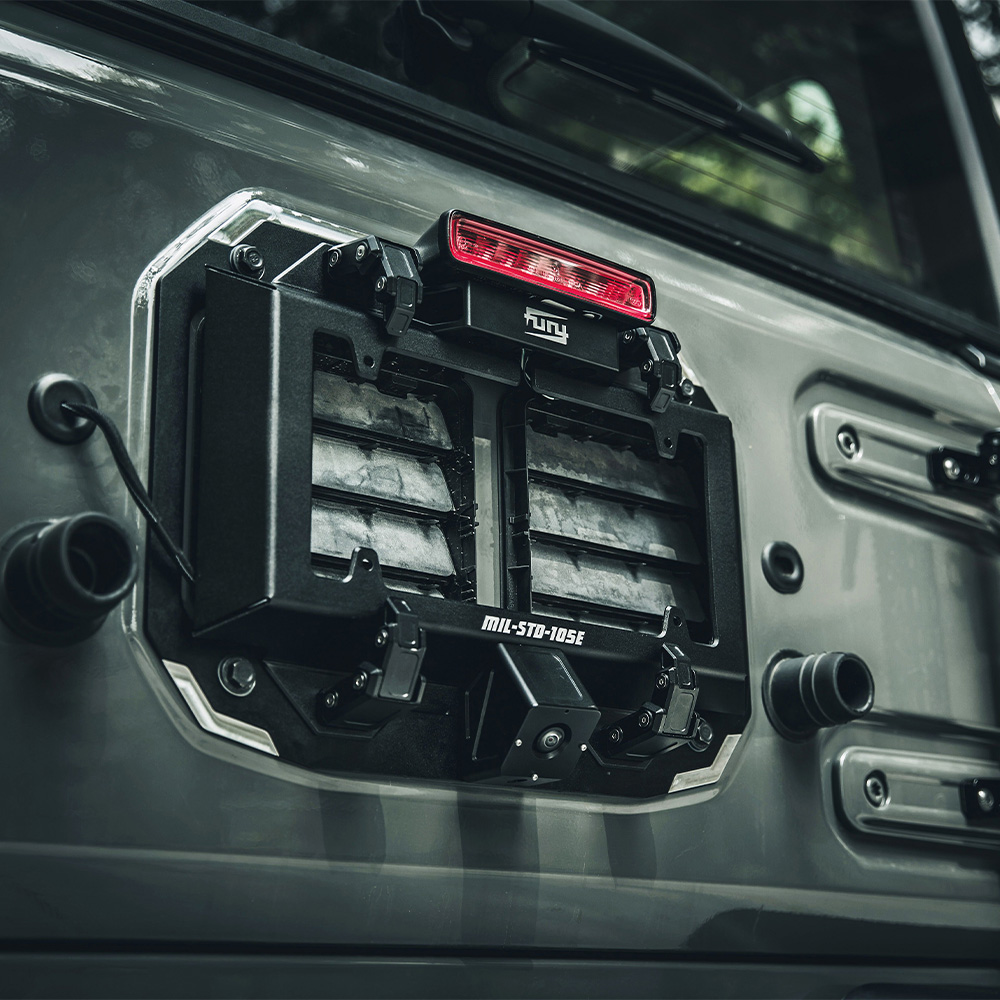 Аксессуары Fury 2018 + JL, алюминиевая задняя дверь, номерной знак для Jeep Wrangler, держатель номерного знака