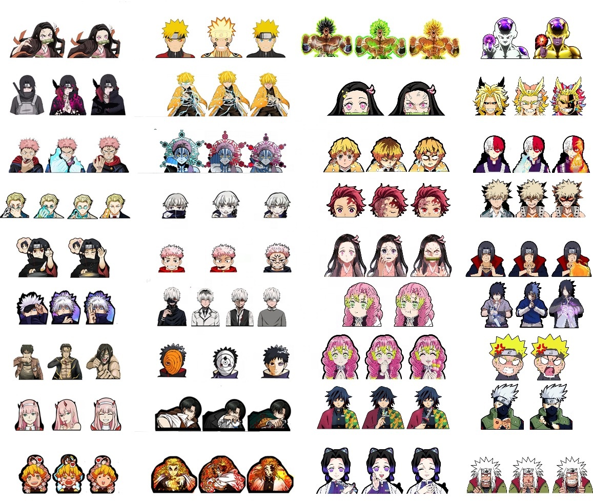 700 + стили, оптовая продажа, 3D аниме-наклейки, Jujutsu Kaisen DBZ Demon Slayer, водонепроницаемые автомобильные наклейки, настенное искусство