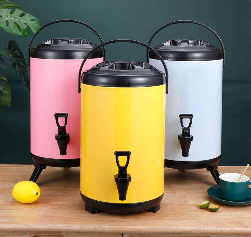 Wholesale 8L 10L 12L Stainless Steel Milk Tea Barrel Water Coffee Thermos Insulation Barrel With Faucet
