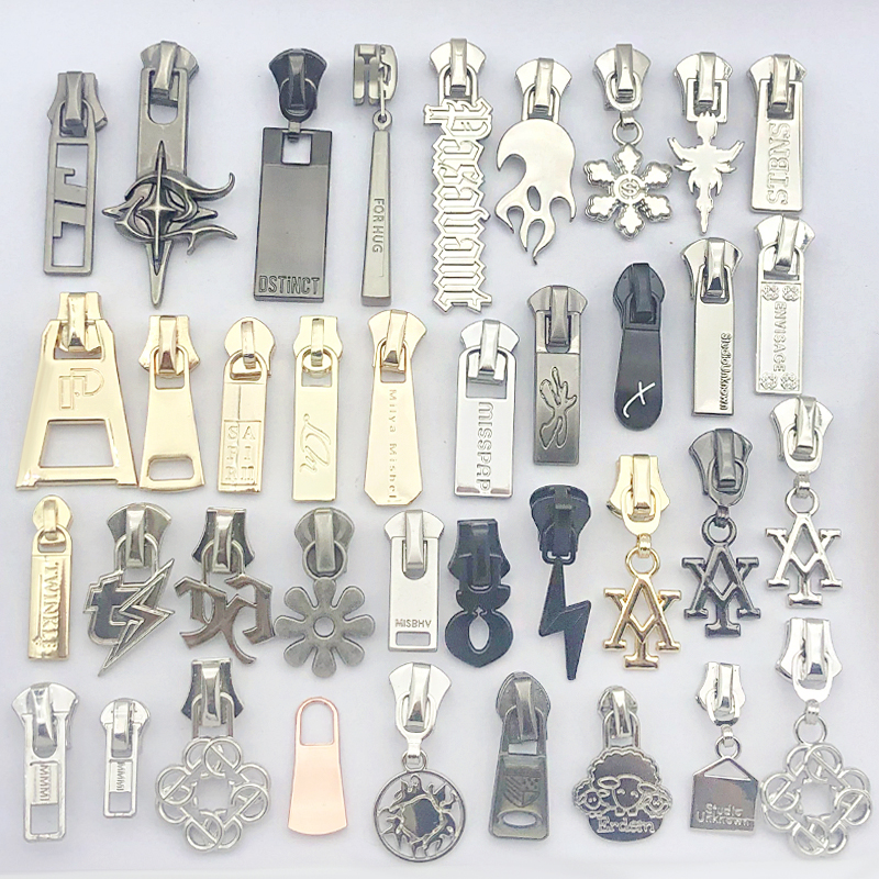 Wholesale OEM Custom Shape Handbag Zipper Pulls Clothes Metal Zipper Puller For 3#5# Zipper