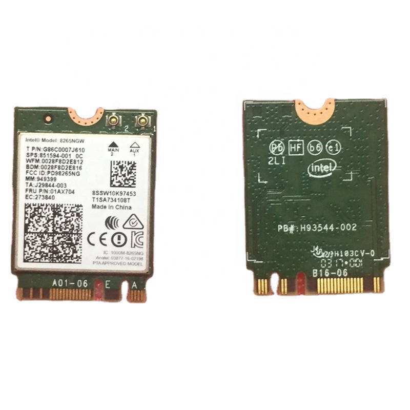 Беспроводная Двухдиапазонная 867 Мбит/с для 8265 переменного тока NGFF Wifi сетевая карта 8265NGW 8265.NGWMG.NV FRU 01AX704 8265.NGWMG.NV,949399