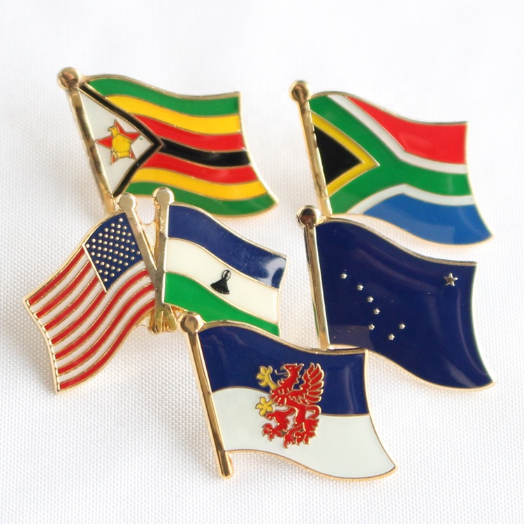 Wholesale Stock B1013-1-New Zealand Country Flag Lapel Pin Badges